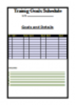 Free download Training Goals Schedule DOC, XLS or PPT template free to be edited with LibreOffice online or OpenOffice Desktop online