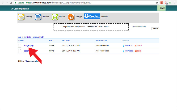 OffiDocs modify files from filemanager OffiDocs modify files from filemanager
