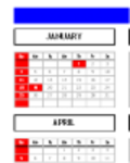 Free download Yearly Calendar DOC, XLS or PPT template free to be edited with LibreOffice online or OpenOffice Desktop online