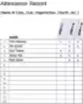 Free download Attendance Record Template DOC, XLS or PPT template free to be edited with LibreOffice online or OpenOffice Desktop online