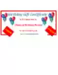 Free download Birthday Gift Certificate Template DOC, XLS or PPT template free to be edited with LibreOffice online or OpenOffice Desktop online