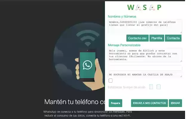 A1Click Whasup from Chrome web store to be run with OffiDocs Chromium online A1Click Whasup from Chrome web store to be run with OffiDocs Chromium online