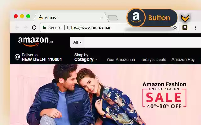 Amazon Button Shop faster, Save bigger! from Chrome web store to be run with OffiDocs Chromium online Amazon Button Shop faster, Save bigger! from Chrome web store to be run with OffiDocs Chromium online