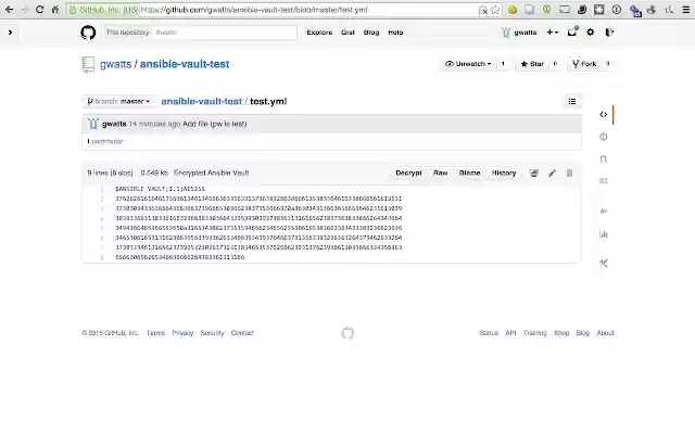 Ansible Vault Decryptor from Chrome web store to be run with OffiDocs Chromium online Ansible Vault Decryptor from Chrome web store to be run with OffiDocs Chromium online