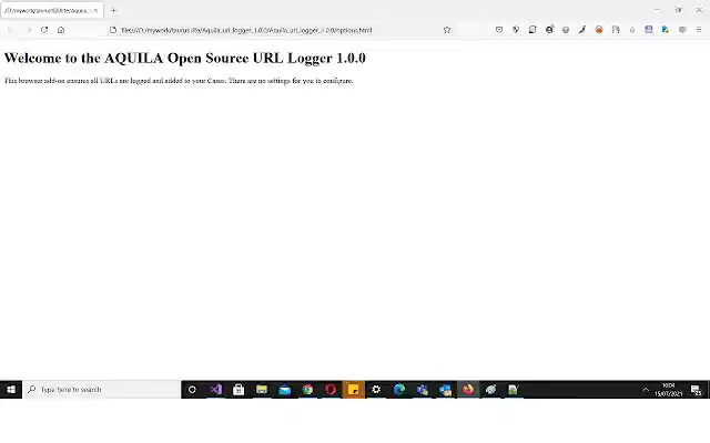 AQUILA URL Logger from Chrome web store to be run with OffiDocs Chromium online AQUILA URL Logger from Chrome web store to be run with OffiDocs Chromium online