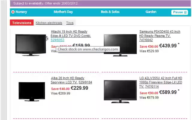 Argos Stockchecker from Chrome web store to be run with OffiDocs Chromium online Argos Stockchecker from Chrome web store to be run with OffiDocs Chromium online