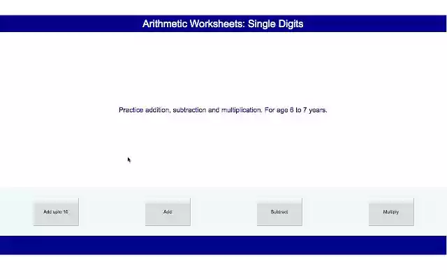 Arithmetic Worksheets Single Digits from Chrome web store to be run with OffiDocs Chromium online Arithmetic Worksheets Single Digits from Chrome web store to be run with OffiDocs Chromium online