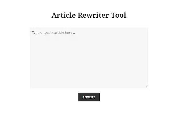 Article Rewriter Tool from Chrome web store to be run with OffiDocs Chromium online Article Rewriter Tool from Chrome web store to be run with OffiDocs Chromium online