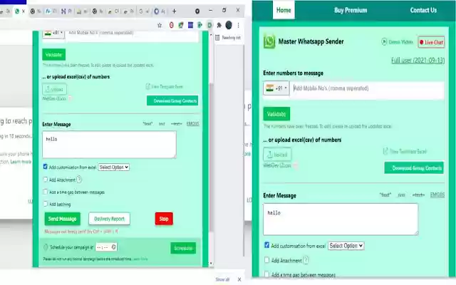 ATOZ WhatsApp Sender from Chrome web store to be run with OffiDocs Chromium online ATOZ WhatsApp Sender from Chrome web store to be run with OffiDocs Chromium online