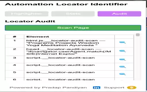 Automation Locator Identifier from Chrome web store to be run with OffiDocs Chromium online Automation Locator Identifier from Chrome web store to be run with OffiDocs Chromium online