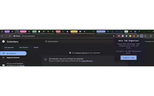Auto Tab Organizer for Developers from Chrome web store to be run with OffiDocs Chromium online Auto Tab Organizer for Developers from Chrome web store to be run with OffiDocs Chromium online