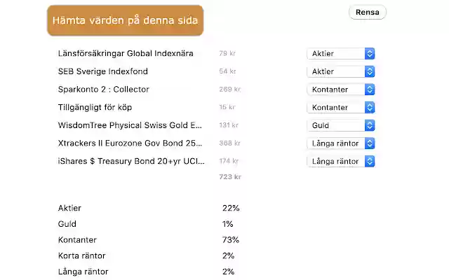 Avanza tillgångsfördelning from Chrome web store to be run with OffiDocs Chromium online Avanza tillgångsfördelning from Chrome web store to be run with OffiDocs Chromium online
