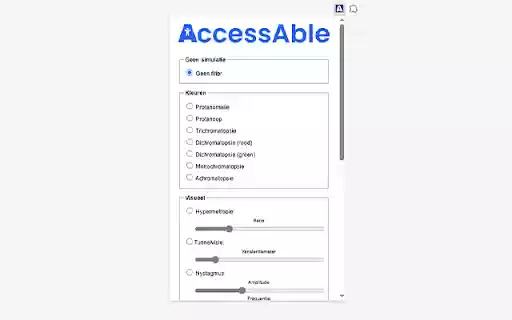 Beperkingen Simulator WCAG from Chrome web store to be run with OffiDocs Chromium online Beperkingen Simulator WCAG from Chrome web store to be run with OffiDocs Chromium online