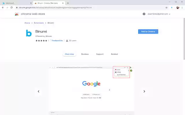 Binumi from Chrome web store to be run with OffiDocs Chromium online Binumi from Chrome web store to be run with OffiDocs Chromium online