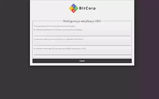 BitCorp Weryfikacja VIES baselinker from Chrome web store to be run with OffiDocs Chromium online BitCorp Weryfikacja VIES baselinker from Chrome web store to be run with OffiDocs Chromium online