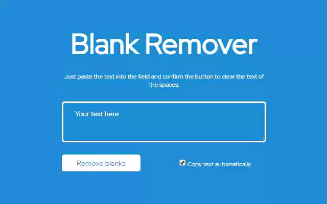 Blank Remover from Chrome web store to be run with OffiDocs Chromium online Blank Remover from Chrome web store to be run with OffiDocs Chromium online