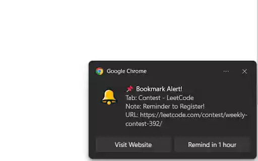 Bookmark Alert from Chrome web store to be run with OffiDocs Chromium online Bookmark Alert from Chrome web store to be run with OffiDocs Chromium online