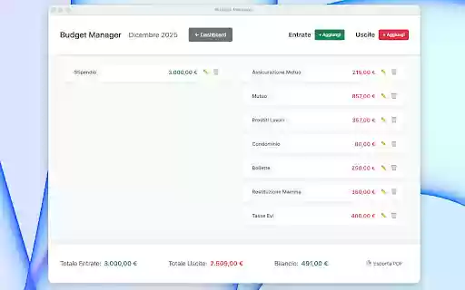 Budget Manager from Chrome web store to be run with OffiDocs Chromium online Budget Manager from Chrome web store to be run with OffiDocs Chromium online