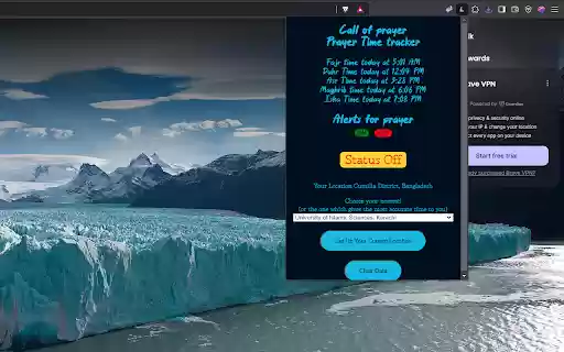 Call of Prayer from Chrome web store to be run with OffiDocs Chromium online Call of Prayer from Chrome web store to be run with OffiDocs Chromium online