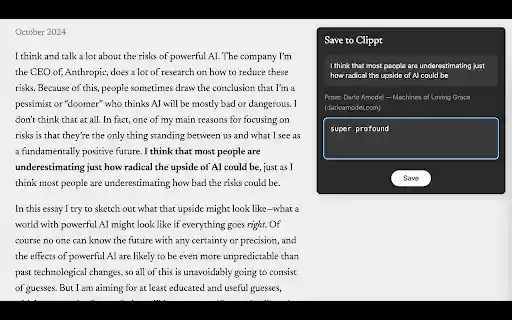 Clippt from Chrome web store to be run with OffiDocs Chromium online Clippt from Chrome web store to be run with OffiDocs Chromium online