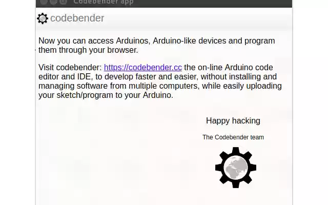 Codebender App from Chrome web store to be run with OffiDocs Chromium online Codebender App from Chrome web store to be run with OffiDocs Chromium online