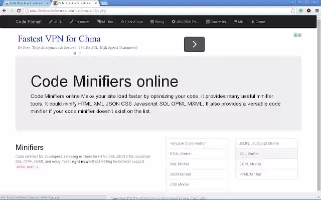 Code Minifiers online from Chrome web store to be run with OffiDocs Chromium online Code Minifiers online from Chrome web store to be run with OffiDocs Chromium online