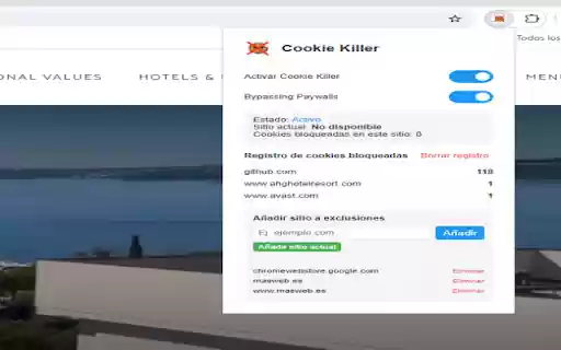 Cookie Killer from Chrome web store to be run with OffiDocs Chromium online Cookie Killer from Chrome web store to be run with OffiDocs Chromium online