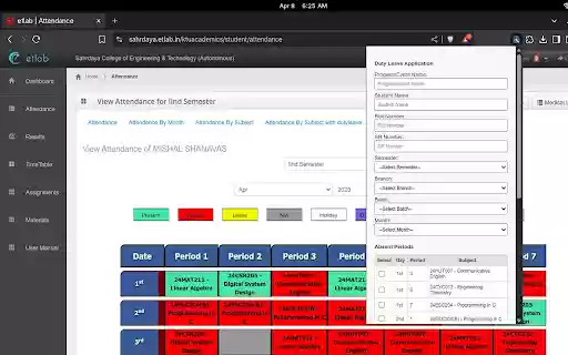 Cook my DutyLeave from Chrome web store to be run with OffiDocs Chromium online Cook my DutyLeave from Chrome web store to be run with OffiDocs Chromium online
