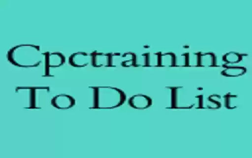 Cpctraining To Do List from Chrome web store to be run with OffiDocs Chromium online Cpctraining To Do List from Chrome web store to be run with OffiDocs Chromium online