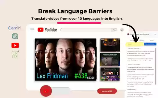 Crux AI: YouTube Video Summarizer from Chrome web store to be run with OffiDocs Chromium online Crux AI: YouTube Video Summarizer from Chrome web store to be run with OffiDocs Chromium online