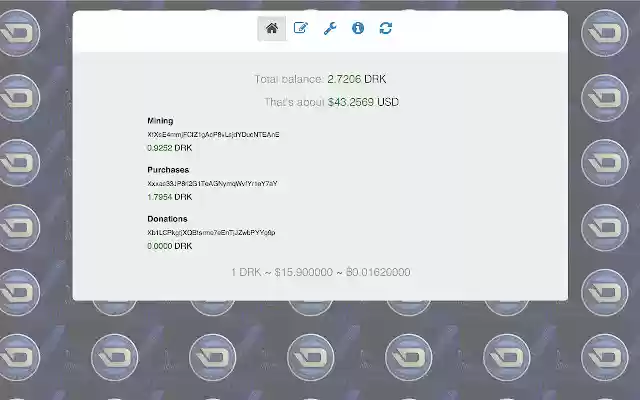 Darkcoin Balance from Chrome web store to be run with OffiDocs Chromium online Darkcoin Balance from Chrome web store to be run with OffiDocs Chromium online