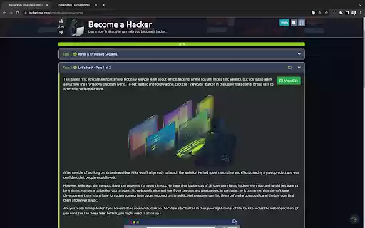 Dark Mode for TryHackMe from Chrome web store to be run with OffiDocs Chromium online Dark Mode for TryHackMe from Chrome web store to be run with OffiDocs Chromium online