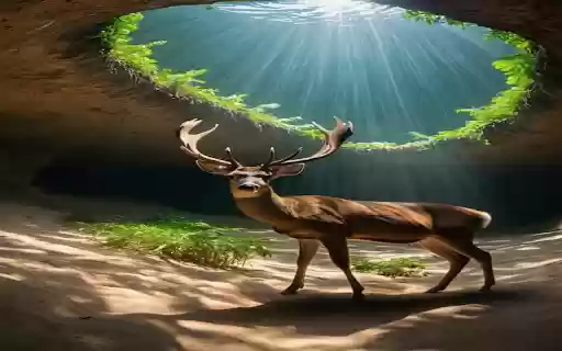 Deer in cave wallpaper from Chrome web store to be run with OffiDocs Chromium online Deer in cave wallpaper from Chrome web store to be run with OffiDocs Chromium online