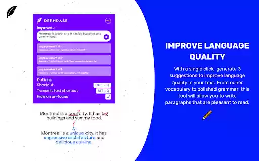 DephraseAI from Chrome web store to be run with OffiDocs Chromium online DephraseAI from Chrome web store to be run with OffiDocs Chromium online