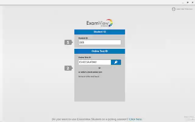 ExamView Student from Chrome web store to be run with OffiDocs Chromium online ExamView Student from Chrome web store to be run with OffiDocs Chromium online