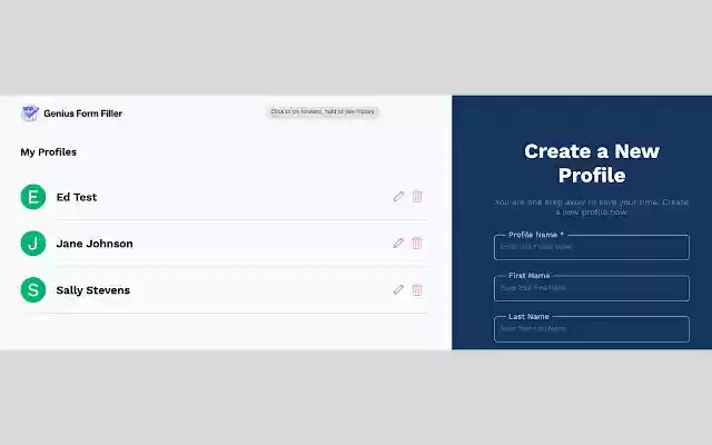 Genius Form Filler from Chrome web store to be run with OffiDocs Chromium online Genius Form Filler from Chrome web store to be run with OffiDocs Chromium online