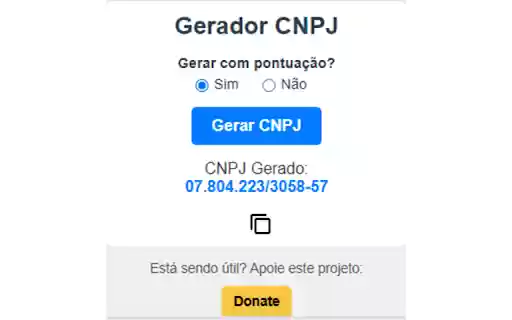 Gerador CNPJ from Chrome web store to be run with OffiDocs Chromium online Gerador CNPJ from Chrome web store to be run with OffiDocs Chromium online