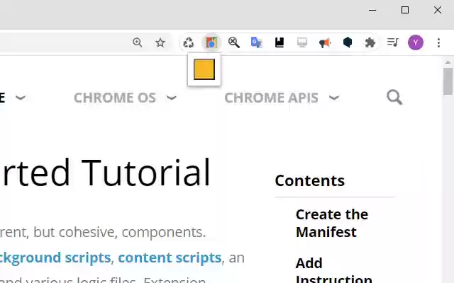 Getting Started Example from Chrome web store to be run with OffiDocs Chromium online Getting Started Example from Chrome web store to be run with OffiDocs Chromium online