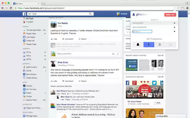 Ghosted: Hide Annoying People on Facebook from Chrome web store to be run with OffiDocs Chromium online Ghosted: Hide Annoying People on Facebook from Chrome web store to be run with OffiDocs Chromium online
