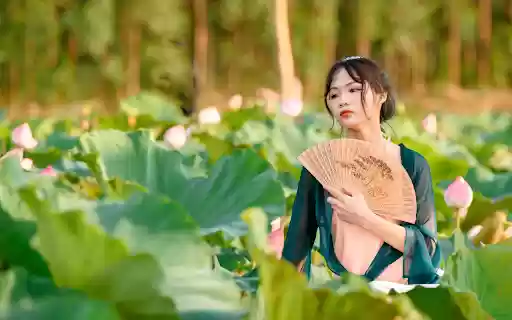 Girl sitting in lotus pond from Chrome web store to be run with OffiDocs Chromium online Girl sitting in lotus pond from Chrome web store to be run with OffiDocs Chromium online