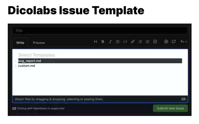 Github Issue Template Selector from Chrome web store to be run with OffiDocs Chromium online Github Issue Template Selector from Chrome web store to be run with OffiDocs Chromium online