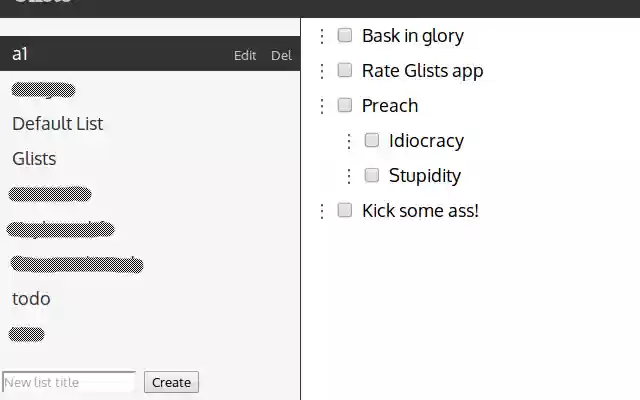 Glists from Chrome web store to be run with OffiDocs Chromium online Glists from Chrome web store to be run with OffiDocs Chromium online