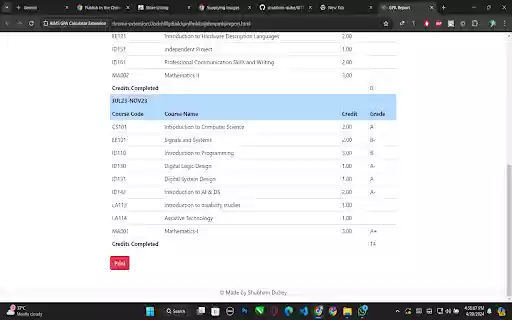 GPA GENIE — CGPA calculator from Chrome web store to be run with OffiDocs Chromium online GPA GENIE — CGPA calculator from Chrome web store to be run with OffiDocs Chromium online