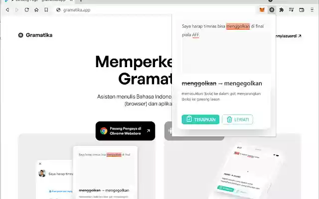 Gramatika from Chrome web store to be run with OffiDocs Chromium online Gramatika from Chrome web store to be run with OffiDocs Chromium online