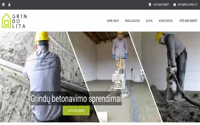 Grindolita.lt grindu betonavimas from Chrome web store to be run with OffiDocs Chromium online Grindolita.lt grindu betonavimas from Chrome web store to be run with OffiDocs Chromium online