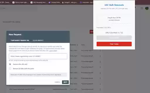 GSC Bulk URL Removal from Chrome web store to be run with OffiDocs Chromium online GSC Bulk URL Removal from Chrome web store to be run with OffiDocs Chromium online