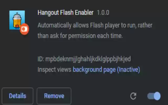 Hangout Flash Enabler from Chrome web store to be run with OffiDocs Chromium online Hangout Flash Enabler from Chrome web store to be run with OffiDocs Chromium online