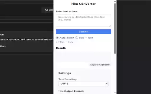 Hexo Smart Hex Converter from Chrome web store to be run with OffiDocs Chromium online Hexo Smart Hex Converter from Chrome web store to be run with OffiDocs Chromium online