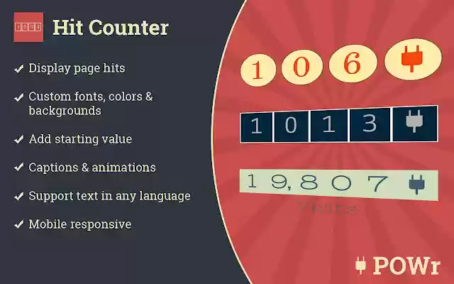 Hit Counter from Chrome web store to be run with OffiDocs Chromium online Hit Counter from Chrome web store to be run with OffiDocs Chromium online