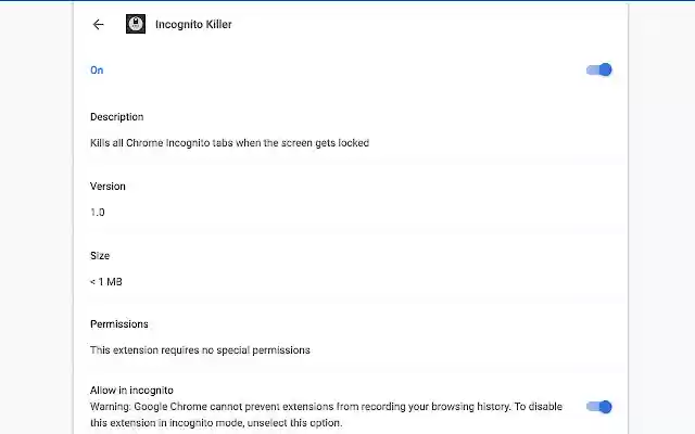 Incognito Killer from Chrome web store to be run with OffiDocs Chromium online Incognito Killer from Chrome web store to be run with OffiDocs Chromium online
